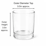 10 oz Candle Glass, Clear