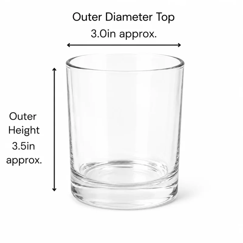 10 oz Candle Glass, Clear