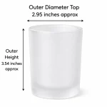 10 oz Candle Glass, Frosted - Pack of 6 4 10 oz Candle Glass, Frosted