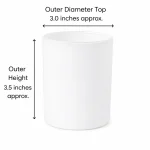 10 oz Candle Glass, Matte White - Pack of 6 4 10 oz Candle Glass, Matte White