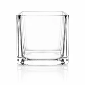 10 oz Cube Candle Glass, Clear