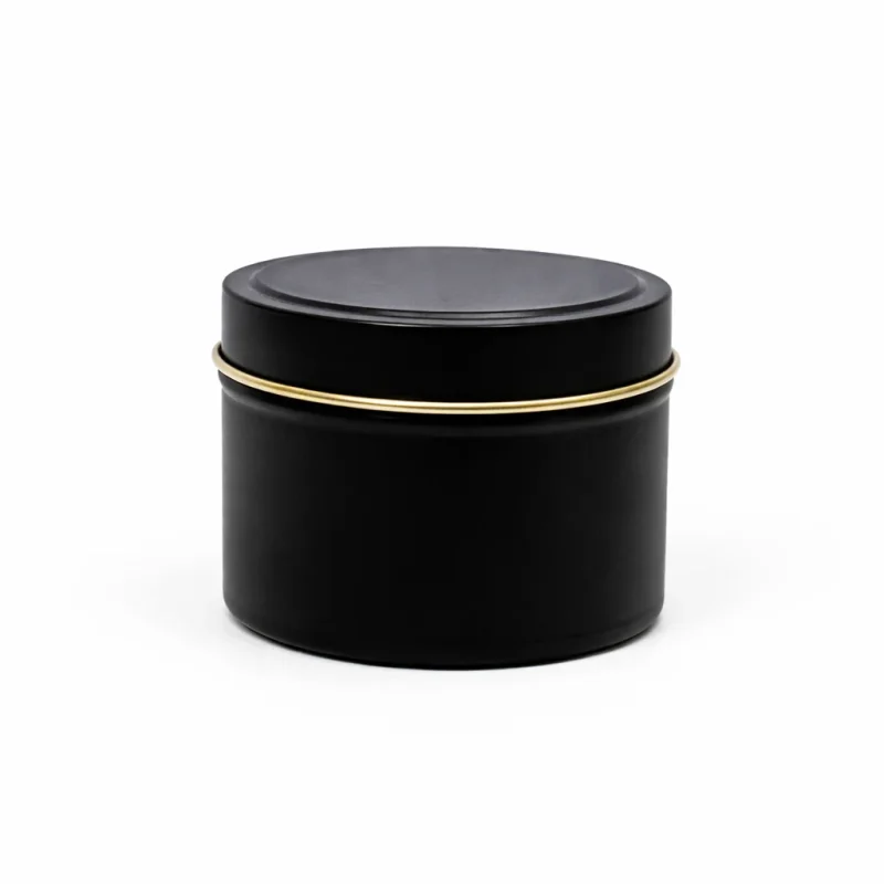 4 oz Candle Tins, Black