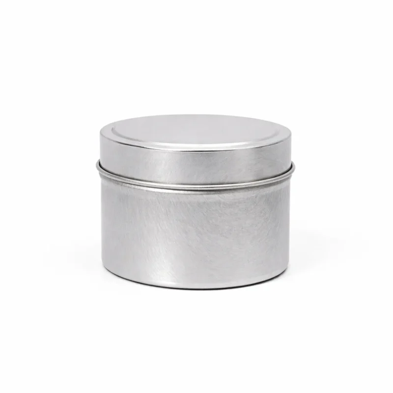 4 oz Candle Tins, Silver - Pack of 12 1 4 oz Candle Tins, Silver