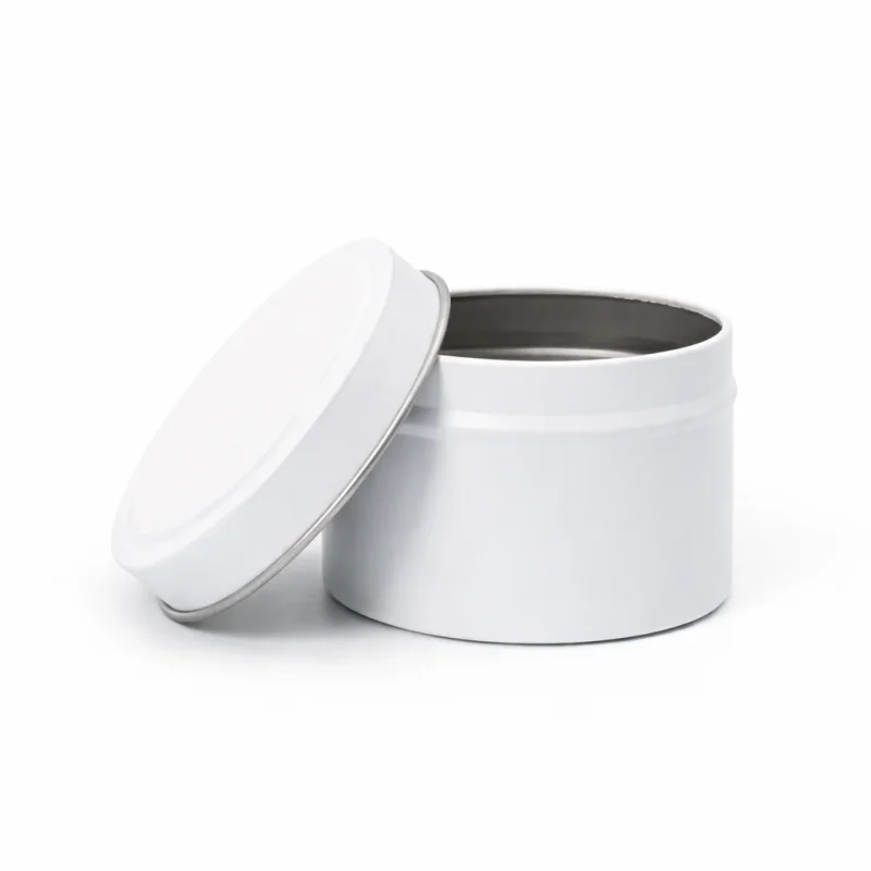 4 oz Candle Tins, White