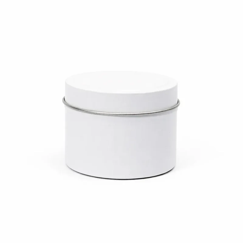 4 oz Candle Tins, White