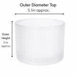 18.5 oz Three Wick Candle Glass, Frosted - Pack of 6 4 18.5 oz Three Wick Candle Glass, Frosted