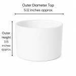 18.5 oz Three Wick Candle Glass, Matte White - Pack of 6 4 18.5 oz Three Wick Candle Glass, Matte White