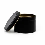 6 oz Candle Tins, Black - Pack of 12 3 6 oz Candle Tins, Black