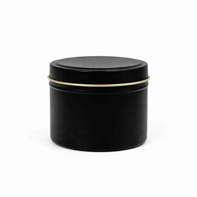 6 oz Candle Tins, Black - Pack of 12 1 6 oz Candle Tins, Black