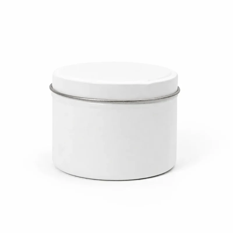 6 oz Candle Tins, White - Pack of 12 1 6 oz Candle Tins, White
