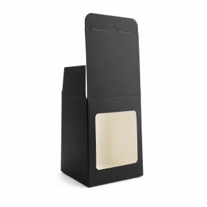 6.5 oz Candle Box With Window, Black