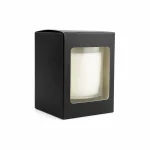 6.5 oz Candle Box With Window, Black