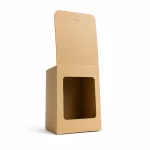 6.5 oz Candle Box With Window, Kraft