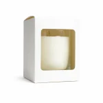 6.5 oz Candle Box With Window, White - Pack of 6 4 6.5 oz Candle Box With Window, White