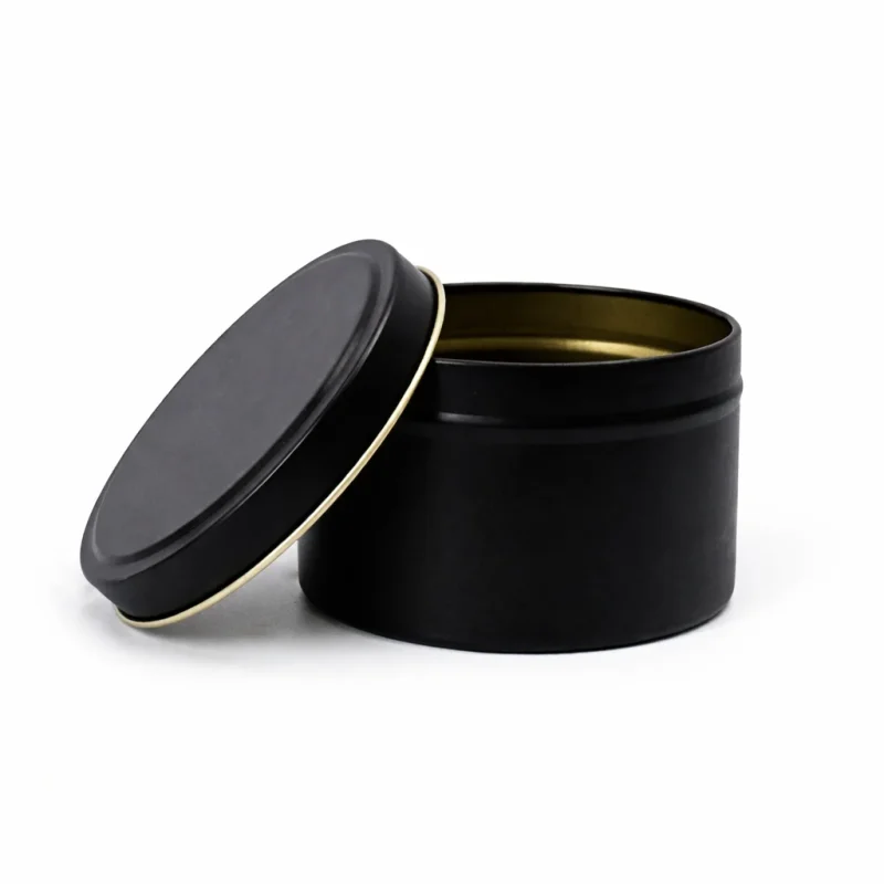 8 oz Candle Tins, Black