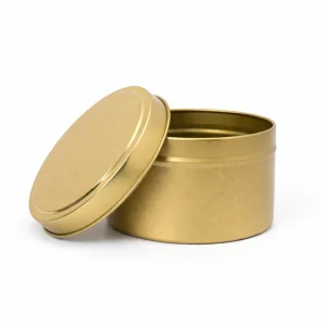 8 oz Candle Tins, Gold