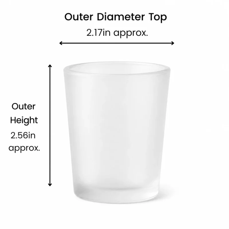 3 oz Candle Glass, Frosted