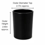 3 oz Candle Glass, Matte Black