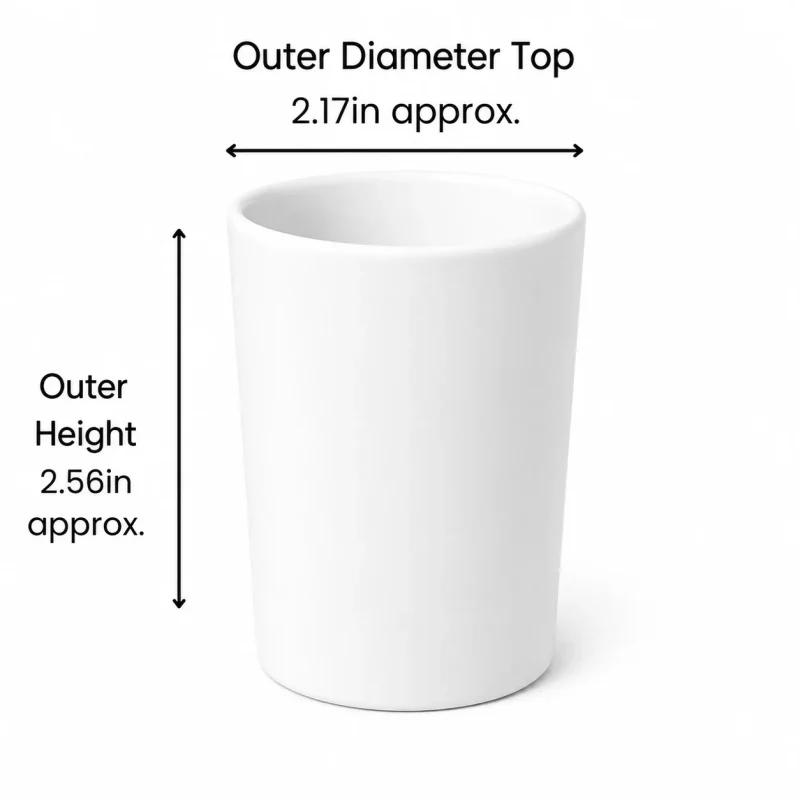3 oz Candle Glass, Matte White