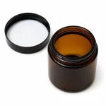 3.3 oz Glass Jar With Lid, Amber - Pack of 6 4 3.3 oz Glass Jar With Lid, Amber