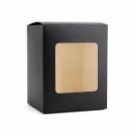 10 oz Candle Box With Window, Black