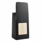 10 oz Candle Box With Window, Black