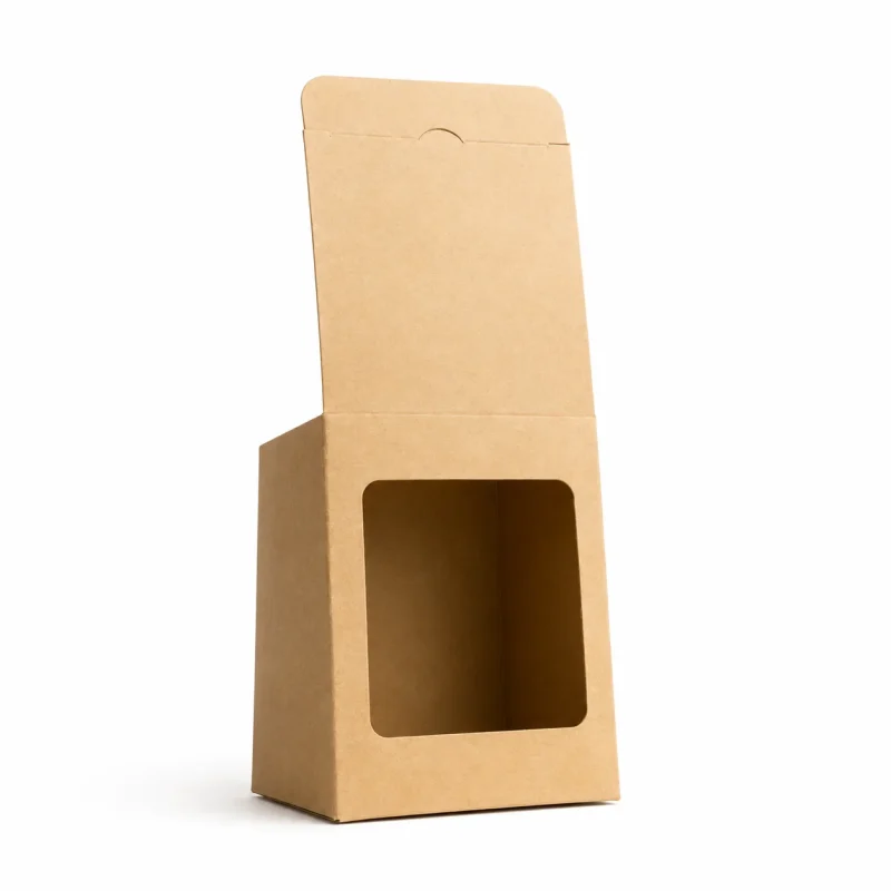 10 oz Candle Box With Window, Kraft