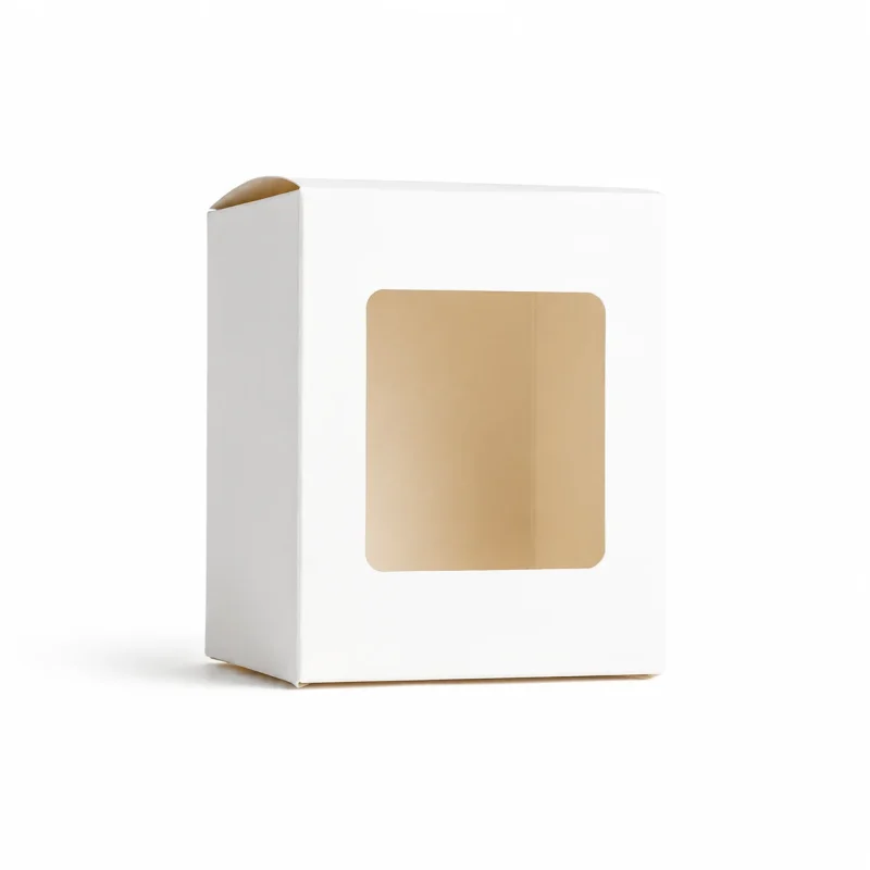 10 oz Candle Box With Window, White - Pack of 6 1 10 oz Candle Box With Window, White