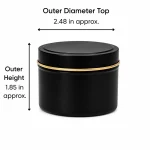 4 oz Candle Tins, Black