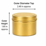 4 oz Candle Tins, Gold