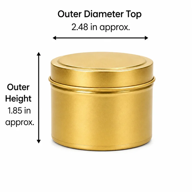 4 oz Candle Tins, Gold