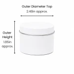 4 oz Candle Tins, White