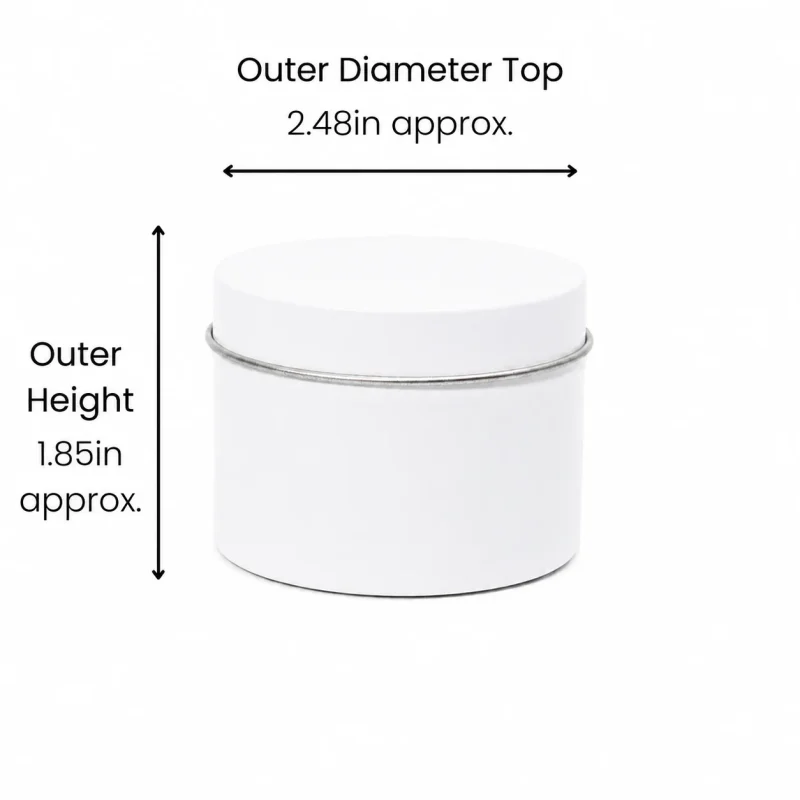 4 oz Candle Tins, White