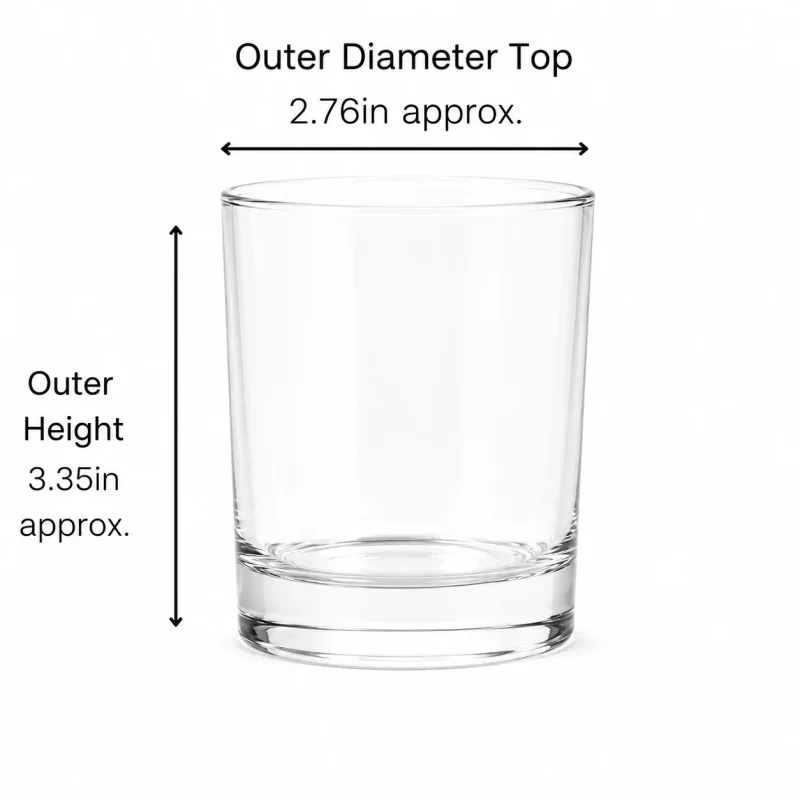 6.5 oz Candle Glass, Clear