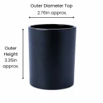 6.5 oz Candle Glass, Matte Black