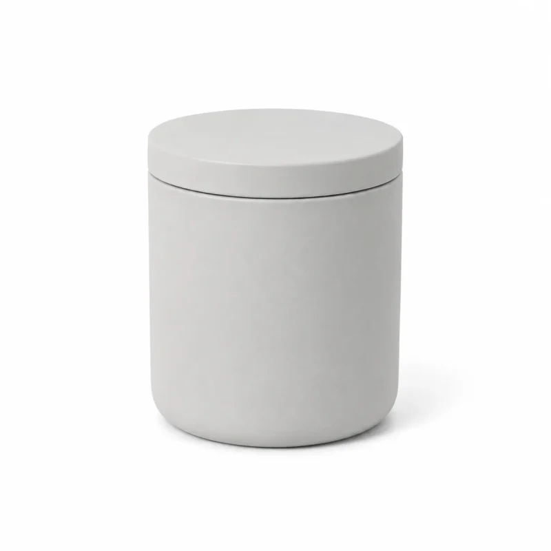6.5 oz Concrete Candle Jar With Lid, Gray - Pack of 6 1 6.5 oz Concrete Candle Jar With Lid, Gray
