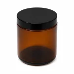 6.5 oz Glass Jar With Lid, Amber - Pack of 6 3 6.5 oz Glass Jar With Lid, Amber