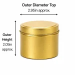 8 oz Candle Tins, Gold