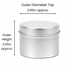 8 oz Candle Tins, Silver