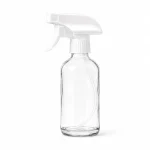 8 oz Clear Glass Spray Bottle With White Trigger - Pack of 6 2 8 oz Clear Glass Spray Bottle With White Trigger
