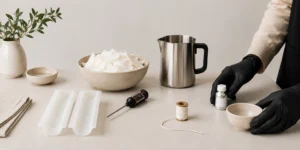 Prepare your workspace - pillar candle