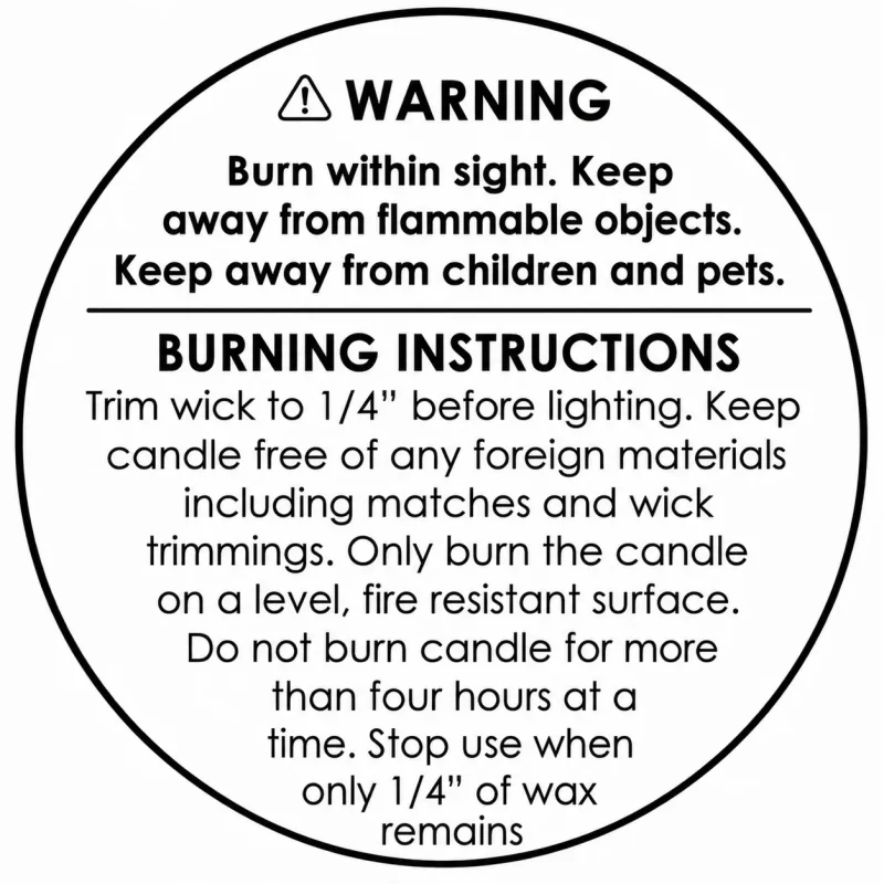 1.25" Circle Warning Label